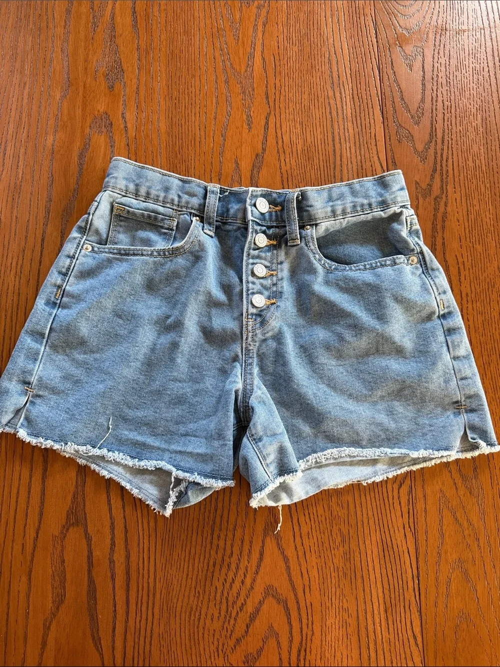 Old Navy Light Blue Denim Button-Fly Shorts